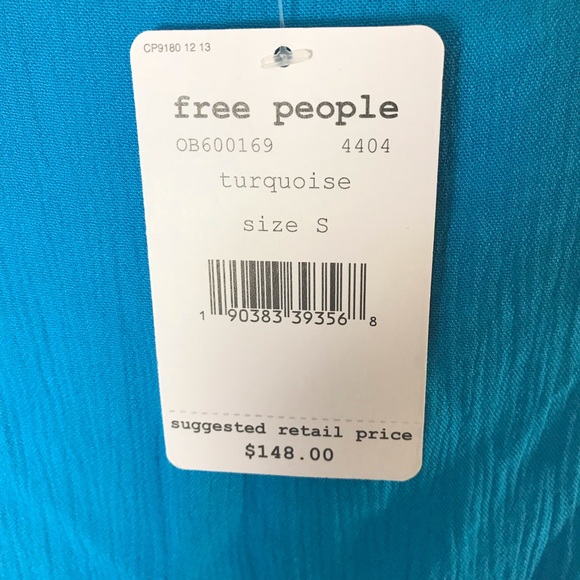 NWT Free people turquoise Cora embroidered dress - Picture 7 of 8
